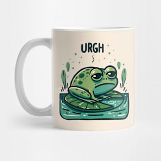 Moody Frog on Lily Pad - Perfect for Expressing Those “URGH” Days Mug